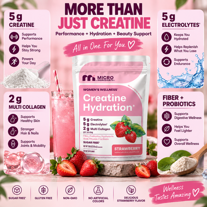 Micro Ingredients Women's Wellness Creatine Hydration: The Ultimate 8-in-1 Formula