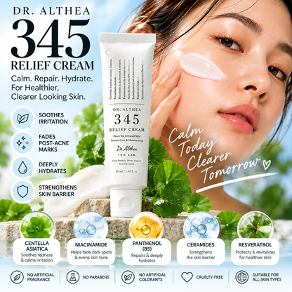 Dr. Althea 345 Relief Cream 50ml – Korean Moisturizer for Skin Barrier & Redness Care