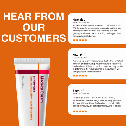 Crema facial Madeca Korean de CARAMELA BEAUTY USA, anti-envejecimiento, reafirmante y renovadora de barrera cutánea.