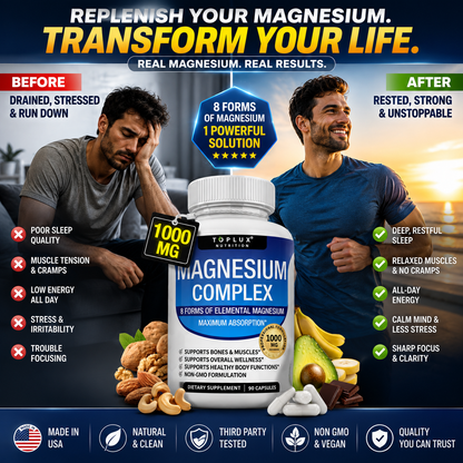 🔥 Toplux Magnesium Complex 8-in-1™ | Advanced Sleep, Muscle & Wellness Support