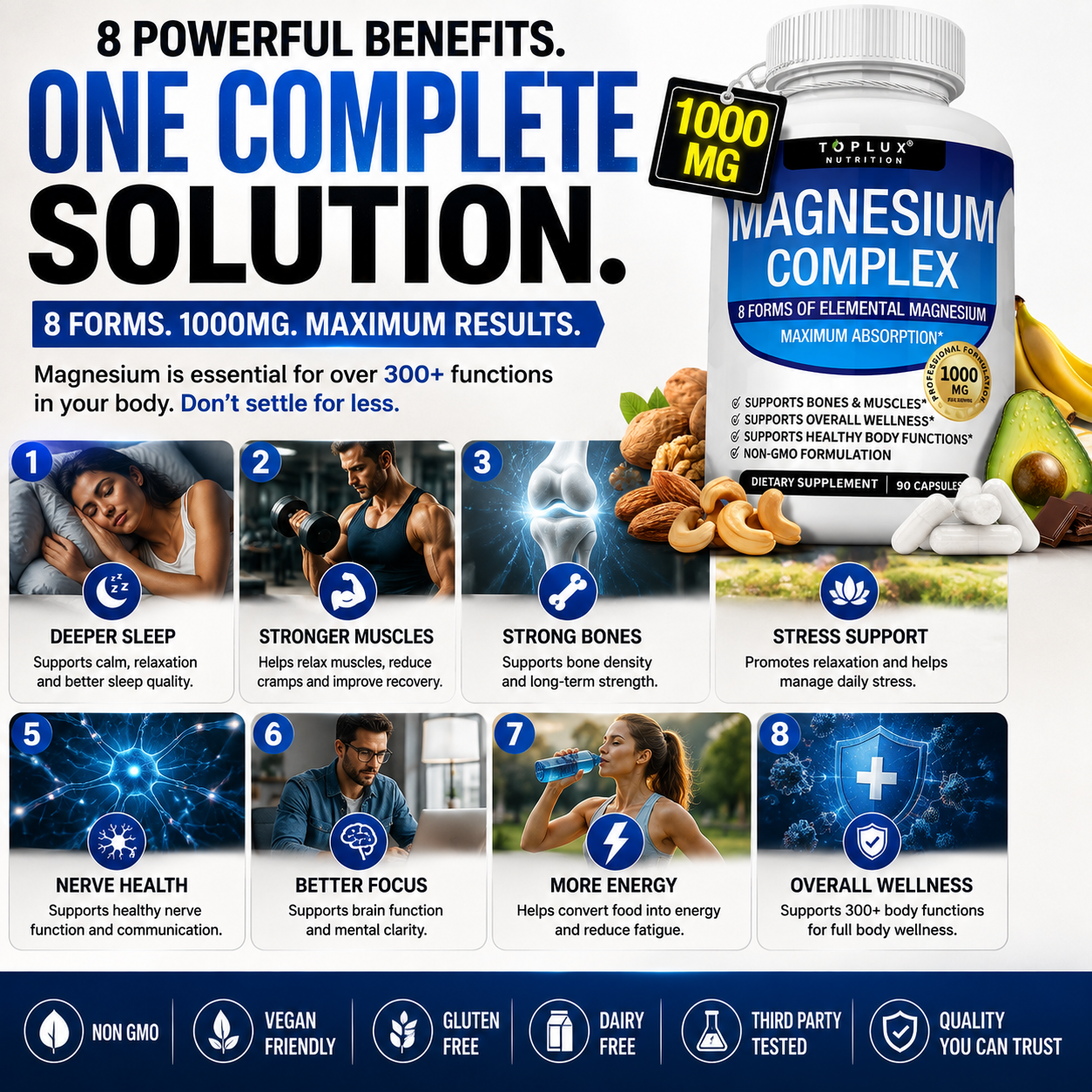 🔥 Toplux Magnesium Complex 8-in-1™ | Advanced Sleep, Muscle & Wellness Support