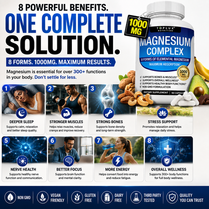 🔥 Toplux Magnesium Complex 8-in-1™ | Advanced Sleep, Muscle & Wellness Support