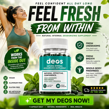 DEOS™ Internal Deodorizing Supplement | Feel Fresh From Within