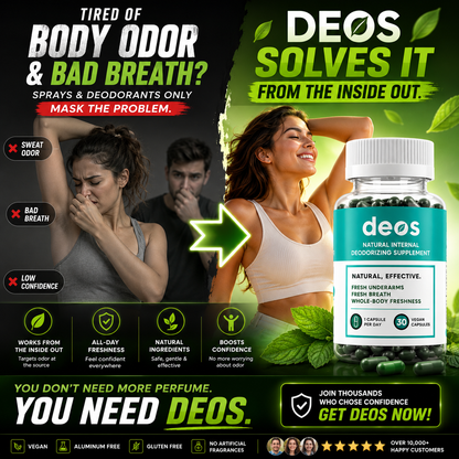 DEOS™ Internal Deodorizing Supplement | Feel Fresh From Within