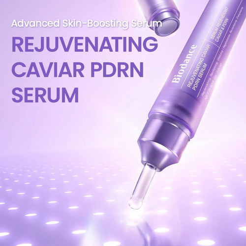 Suero rejuvenecedor Caviar PDRN de CARAMELA BEAUTY USA en frasco con gotero, para piel radiante y revitalizada.