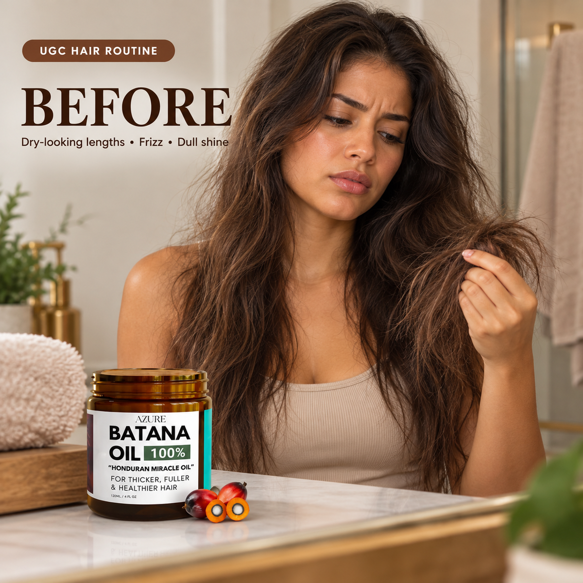 Representación de Cabello reseco, con frizz o de aspecto opaco y Puntas ásperas de la piel