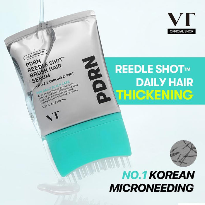 VT PDRN Reedle Shot Brush Hair Serum 100ml – Caffeine + CICA Scalp & Volume Care
