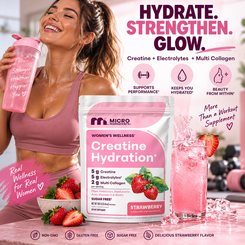 Micro Ingredients Women's Wellness Creatine Hydration: The Ultimate 8-in-1 Formula