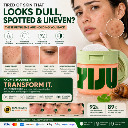 Discos de toner aclarador coreano CARAMELA BEAUTY USA para manchas oscuras y piel radiante, con textura de discos en la imagen.